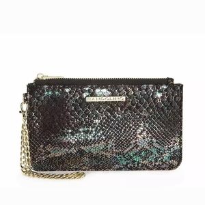 SOLD! Bandolino Oilslick Snake Skin Wristlet, RFID